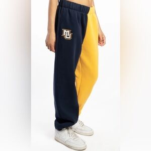 Marquette University Hype and Vice color‎ block sweats sz large blue and gold